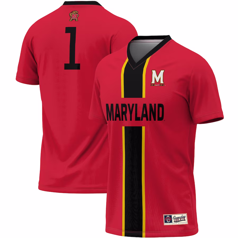 #1 Maryland Terrapins ProSphere Unisex Lightweight Soccer Jersey - Red - Jersey