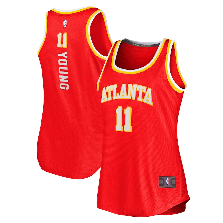 Women's Atlanta Hawks Trae Young Fanatics Red Fast Break Tank Jersey - Icon Edition - Jersey