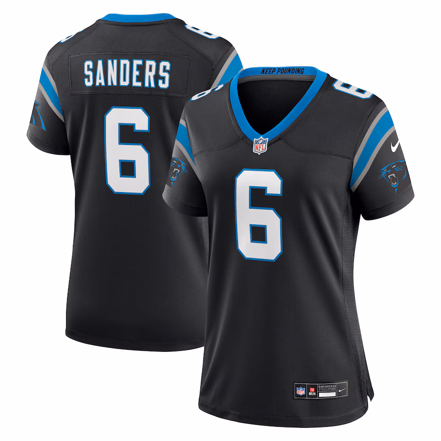 Women's Carolina Panthers Miles Sanders Nike Black Nike Women's All Player Jersey - Jersey