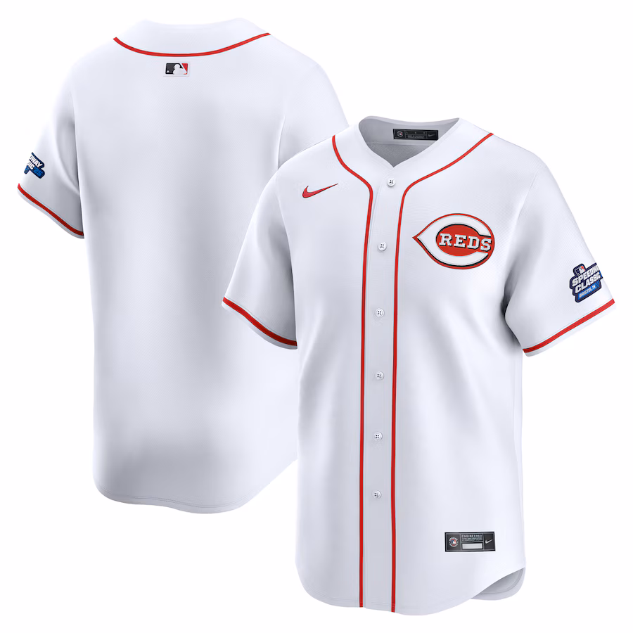 Men's Cincinnati Reds Nike White 2025 MLB Speedway Classic Home Limited Jersey - Jersey