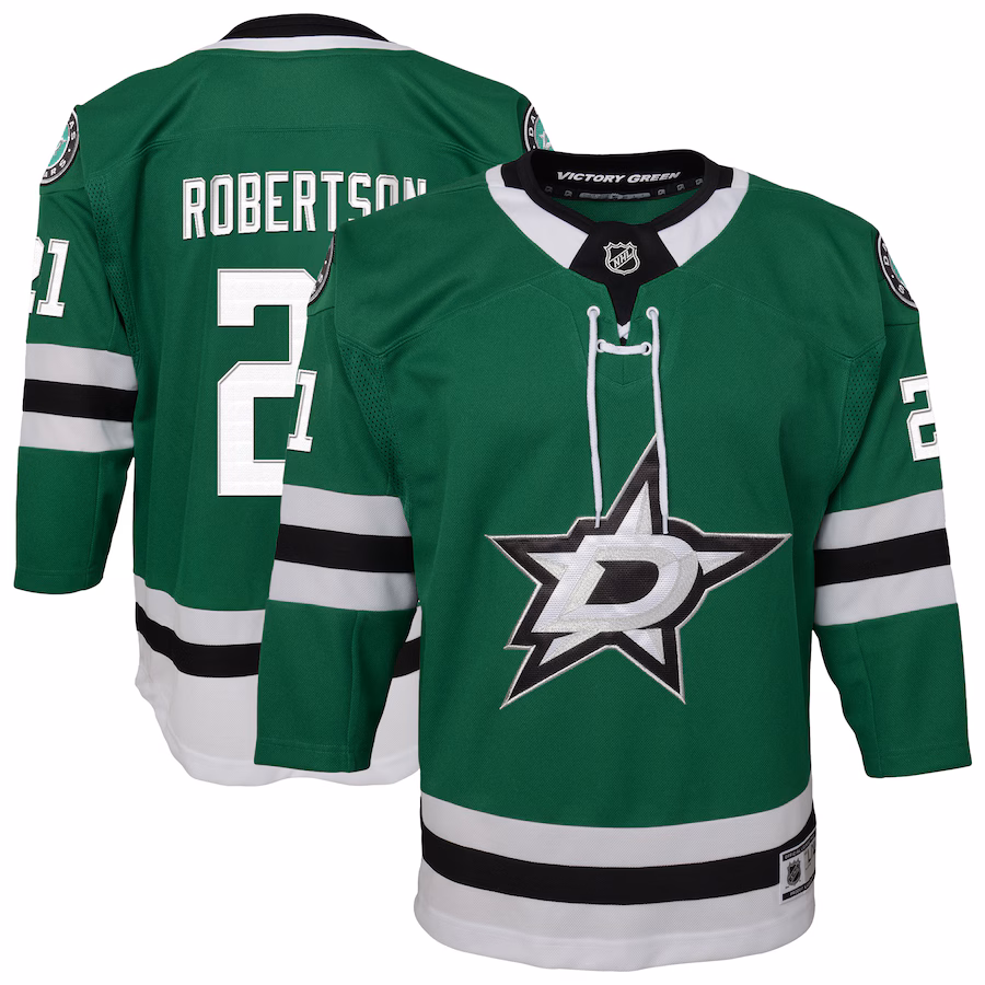 Youth Dallas Stars Jason Robertson Kelly Green Home Premier Player Jersey - Jersey