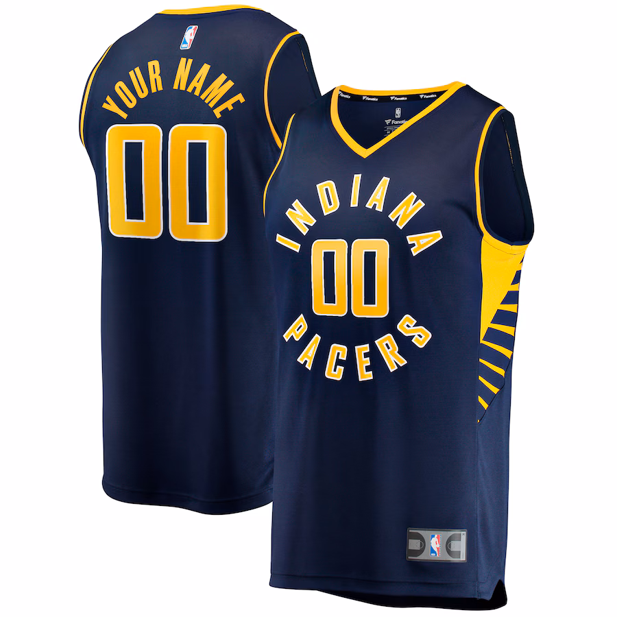 Men's Indiana Pacers Fanatics Navy Fast Break Custom Replica Jersey - Icon Edition - Jersey