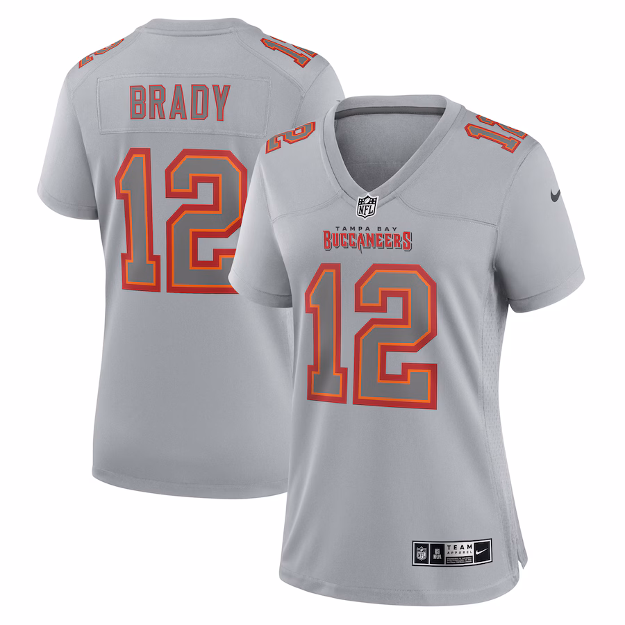 Women's Tampa Bay Buccaneers Tom Brady Nike Gray Atmosphere Fashion Game Jersey - Jersey