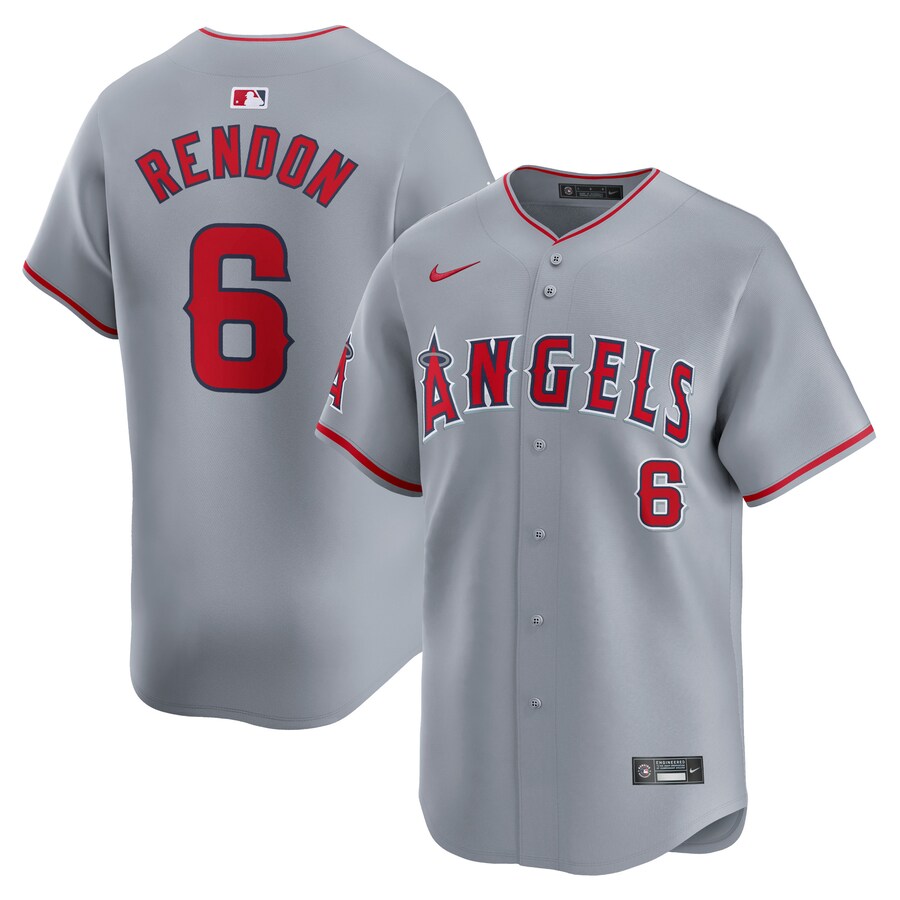 Men's Los Angeles Angels Anthony Rendon Nike Gray Away Limited Player Jersey - Jersey