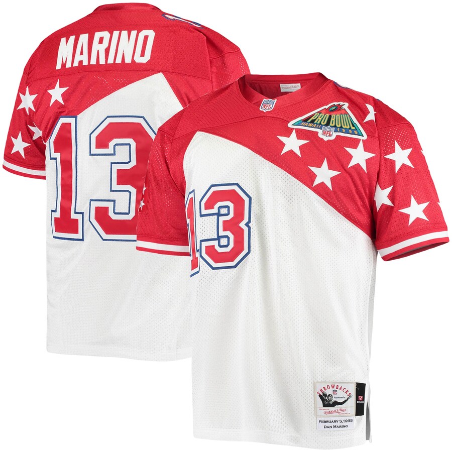 Men's AFC Dan Marino Mitchell & Ness White/Red 1994 Pro Bowl Authentic Jersey - Jersey
