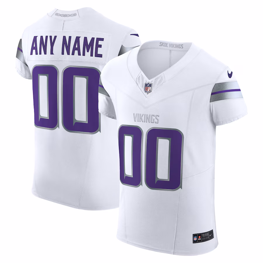 Men's Minnesota Vikings Nike White Vapor F.U.S.E. Elite Custom Jersey - Jersey