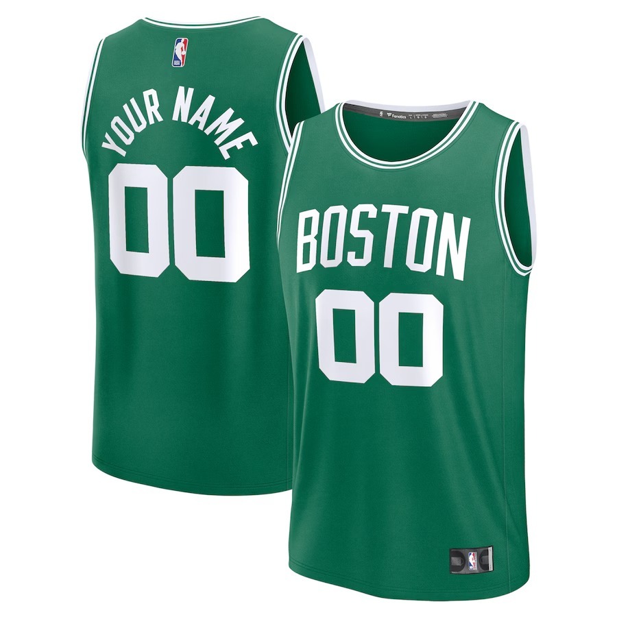 Men's Boston Celtics Fanatics Kelly Green Fast Break Custom Jersey - Icon Edition - Jersey