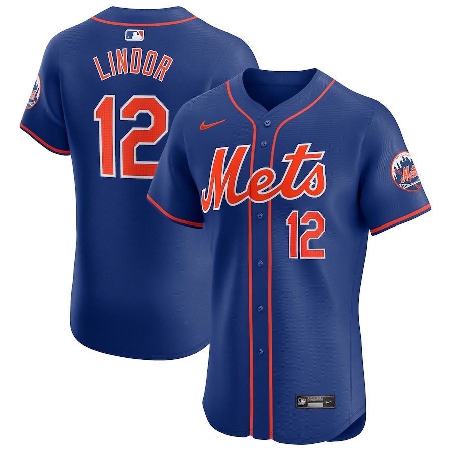 Men's New York Mets Francisco Lindor Nike Royal Alternate Elite Player Jersey - Jersey