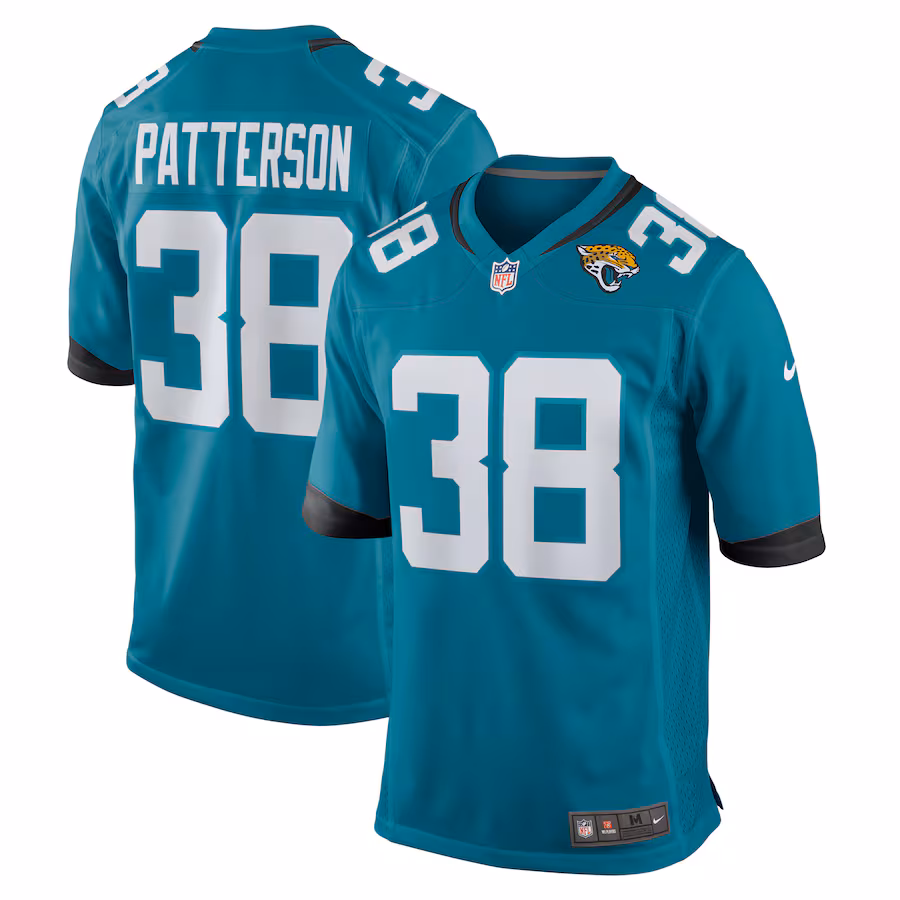 Men's Jacksonville Jaguars Riley Patterson Nike  Teal Team Game Jersey - Jersey