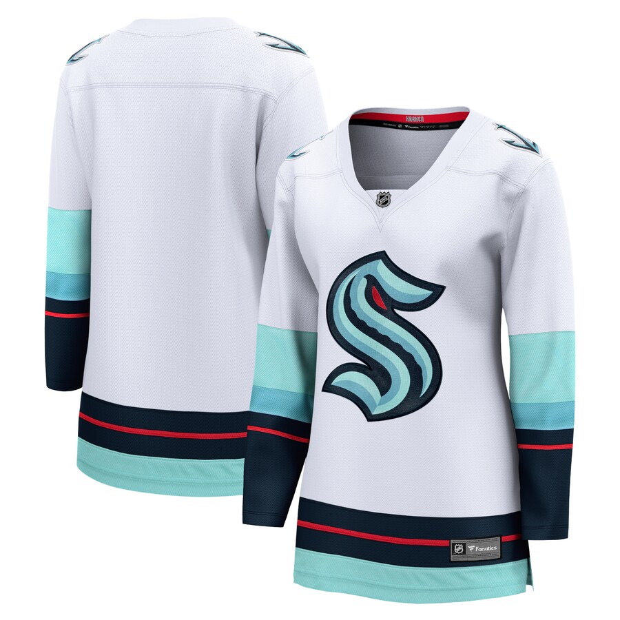 Women's Seattle Kraken Fanatics Branded White Away Breakaway Jersey - Jersey