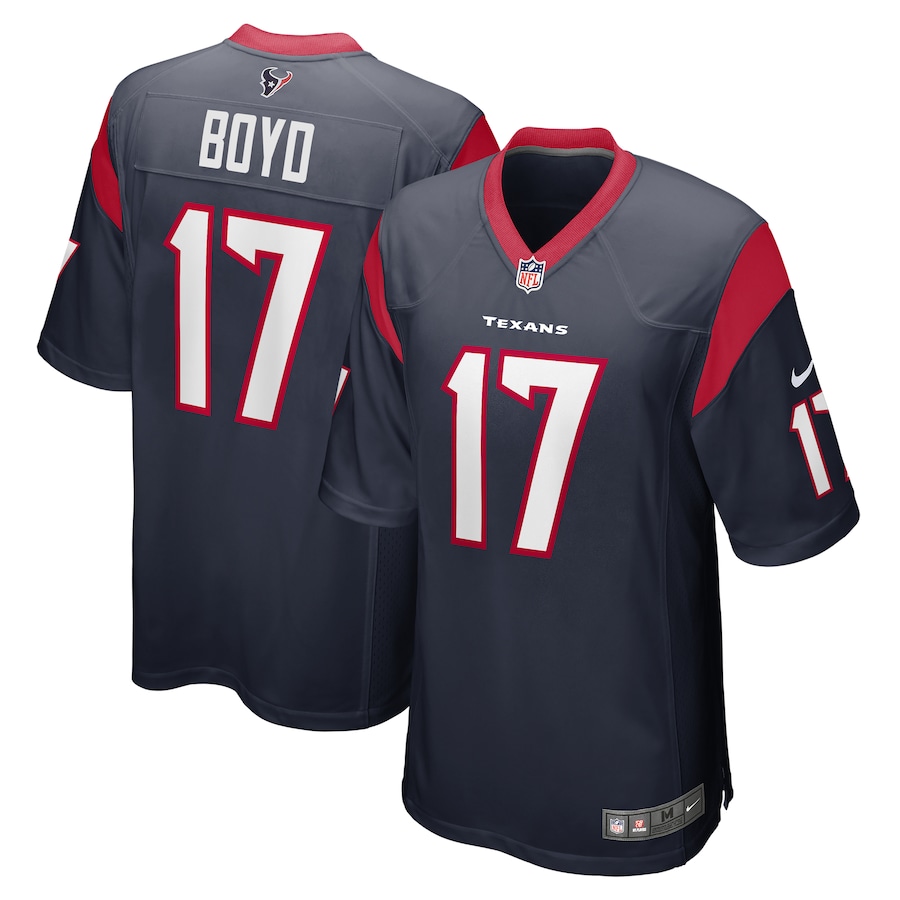 Men's Houston Texans Kris Boyd Nike Navy Game Jersey - Jersey