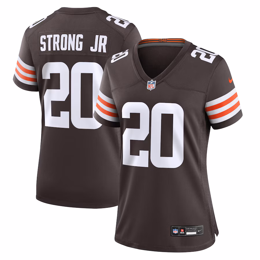 Women's Cleveland Browns Pierre Strong Jr. Nike Brown Game Jersey - Jersey