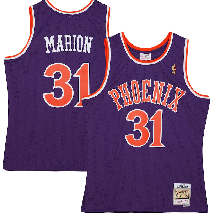 Men's Phoenix Suns Shawn Marion Mitchell & Ness Purple 2001/02 Hardwood Classics Swingman Jersey - Jersey