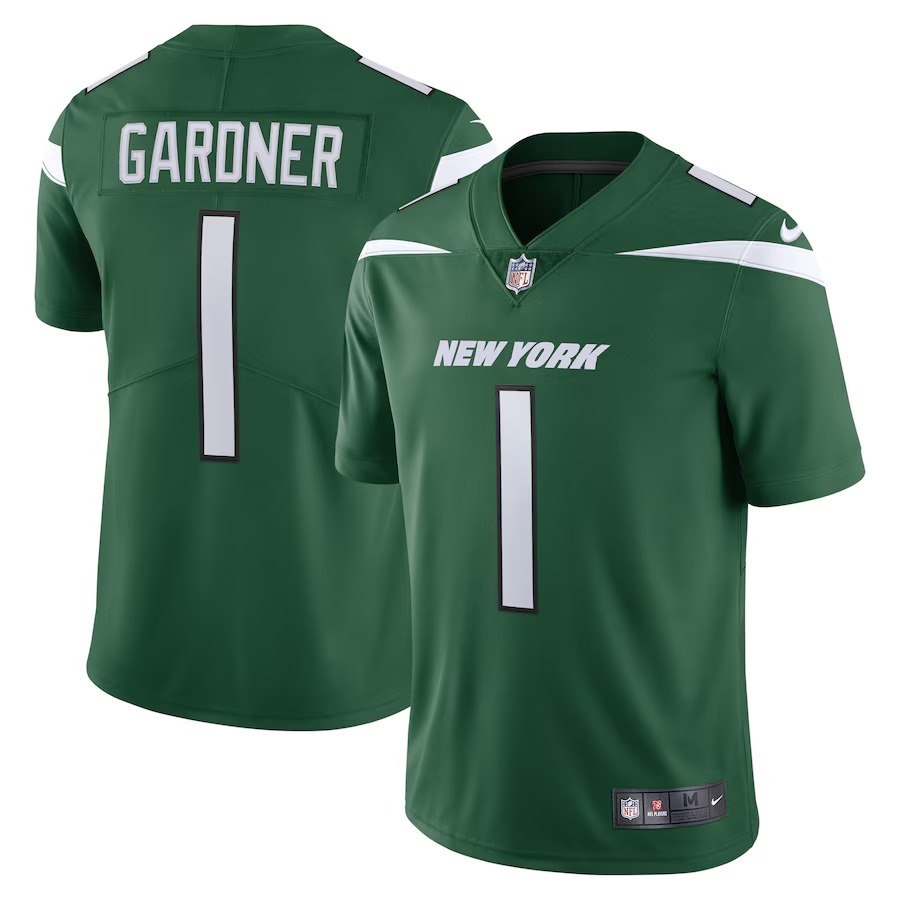 Men's New York Jets Ahmad Sauce Gardner Nike Green Vapor Limited Jersey - Jersey
