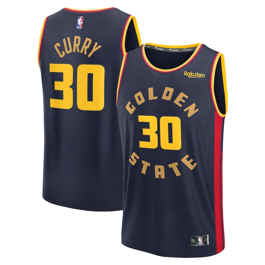Youth Golden State Warriors Stephen Curry Fanatics Navy 2024/25 Fast Break Player Jersey - City Edition - Jersey