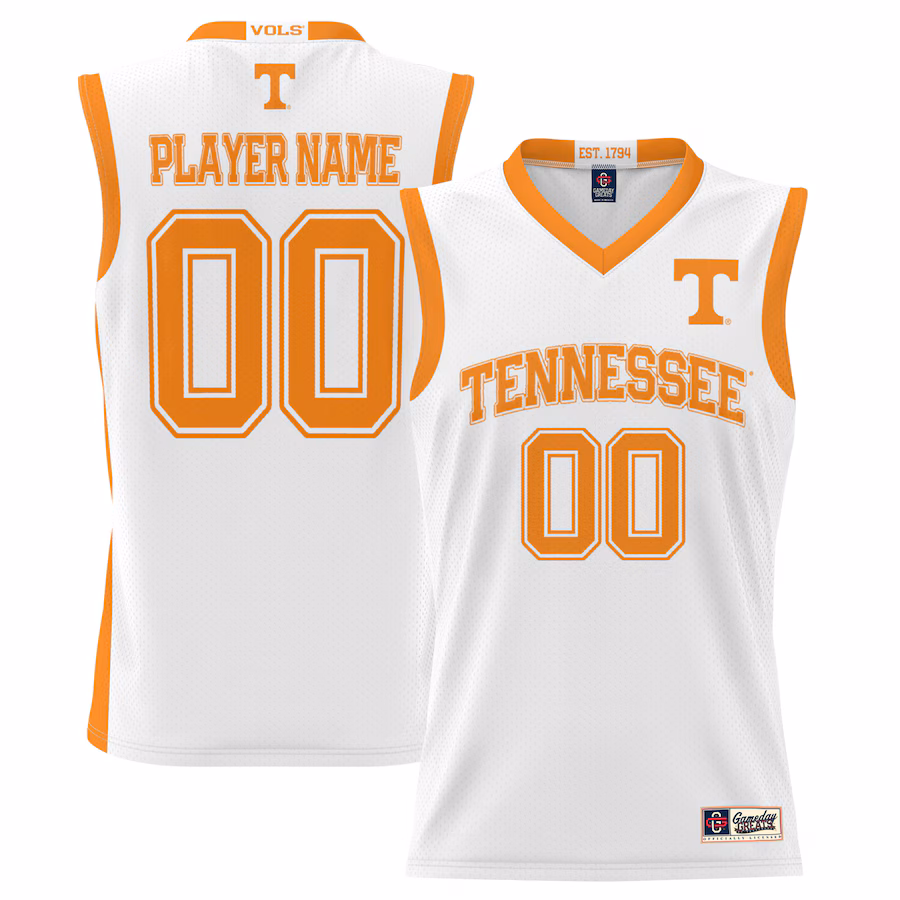 Tennessee Volunteers GameDay Greats Youth NIL Pick-A-Player Lightweight Basketball Jersey - White - Jersey