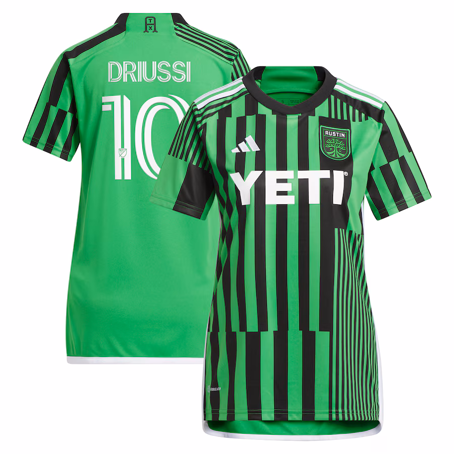 Women's Austin FC Sebastián Driussi adidas Green 2023 Las Voces Kit Replica Jersey - Jersey