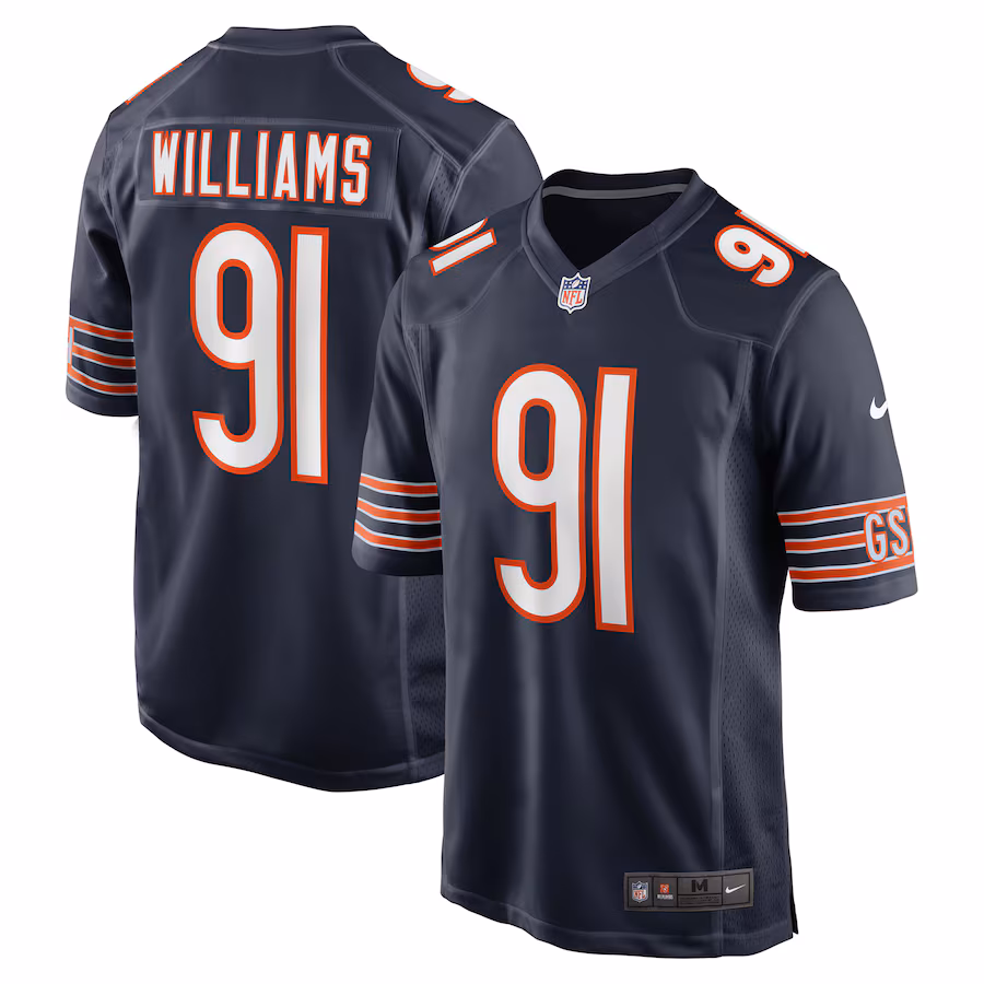 Men's Chicago Bears Chris Williams Nike Navy Game Jersey - Jersey