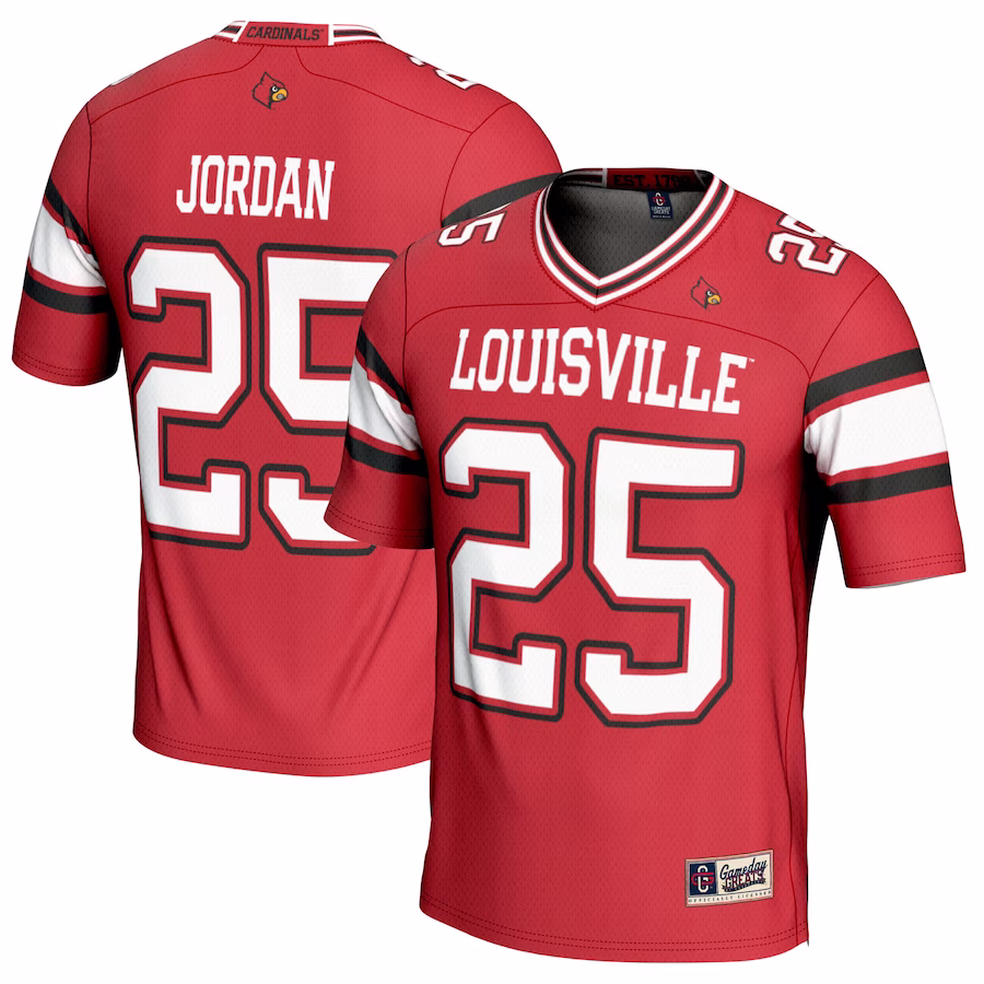 Jawhar Jordan Louisville Cardinals GameDay Greats NIL Player Football Jersey - Red - Jersey