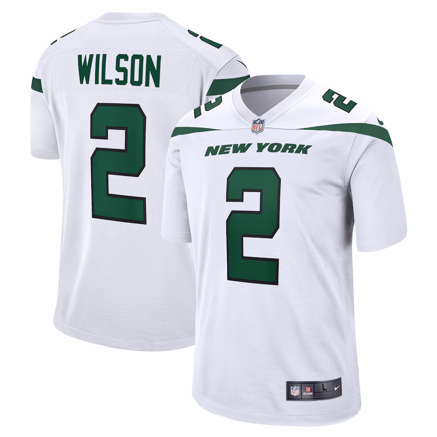 Men's New York Jets Zach Wilson Nike White Game Jersey - Jersey
