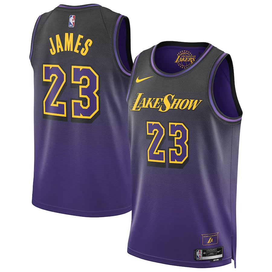 Unisex Los Angeles Lakers LeBron James Nike Purple 2024/25 Swingman Player Jersey - City Edition - Jersey
