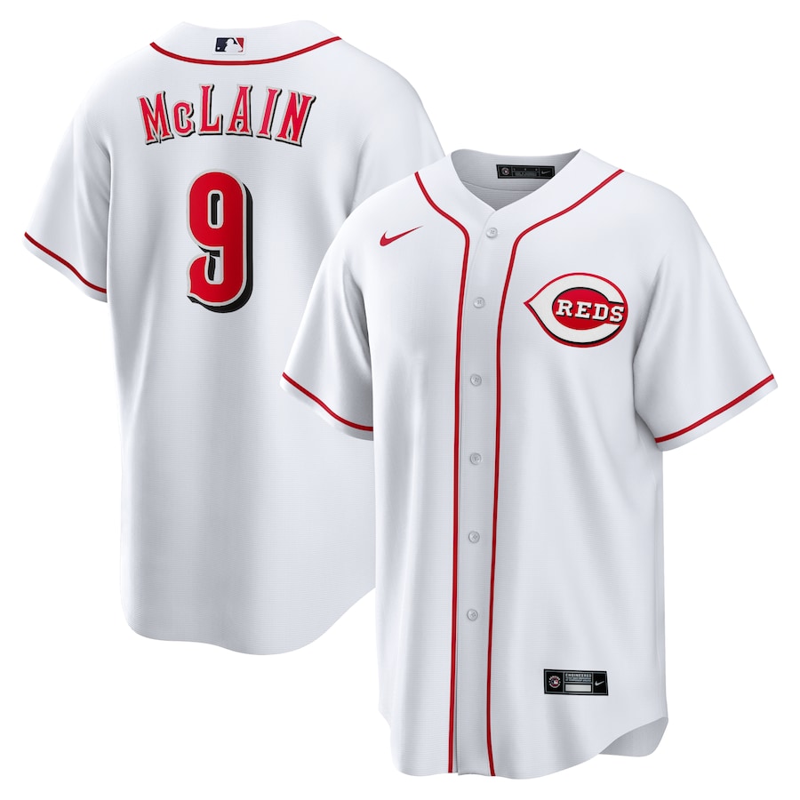 Men's Cincinnati Reds Matt McLain Nike White Home Replica Jersey - Jersey