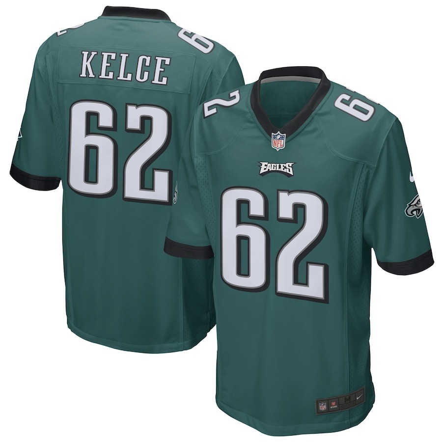 Men's Philadelphia Eagles Jason Kelce Nike Midnight Green Game Jersey - Jersey