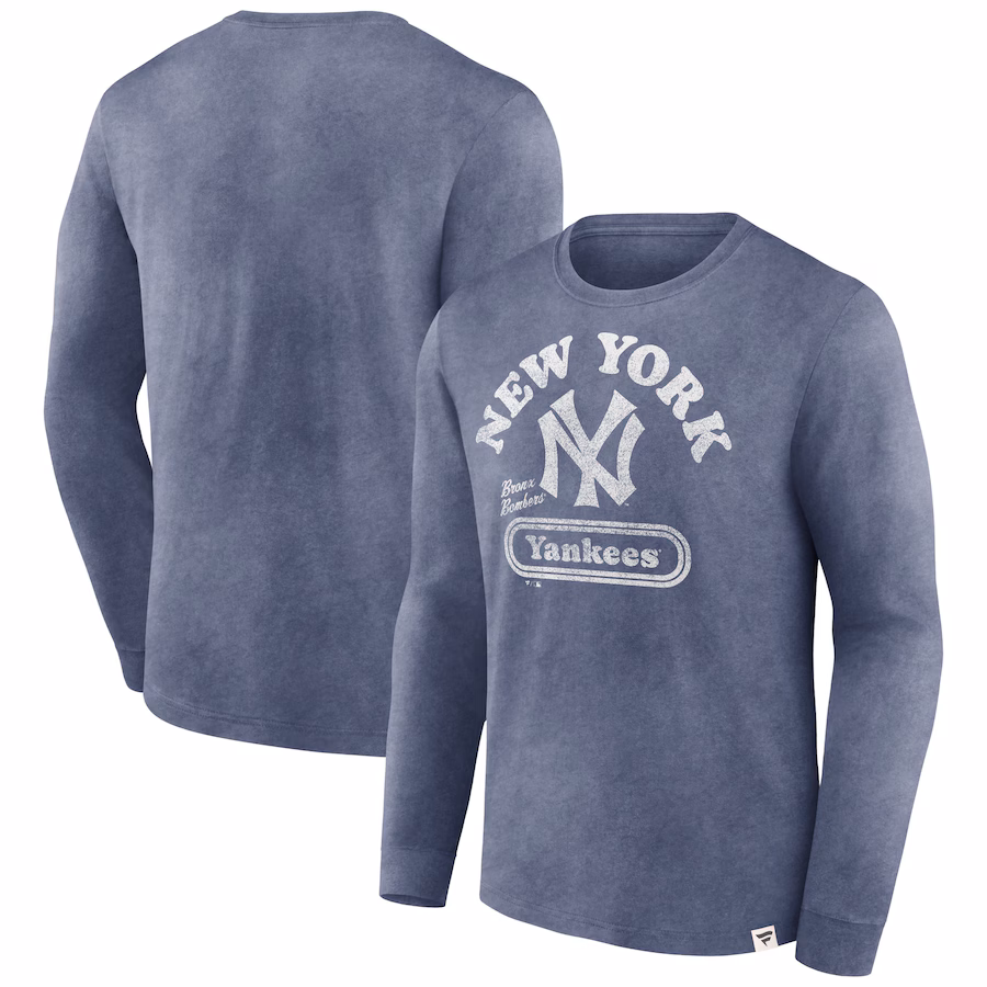 Men's New York Yankees Fanatics Navy Circus Catch Long Sleeve T-Shirt - Jersey