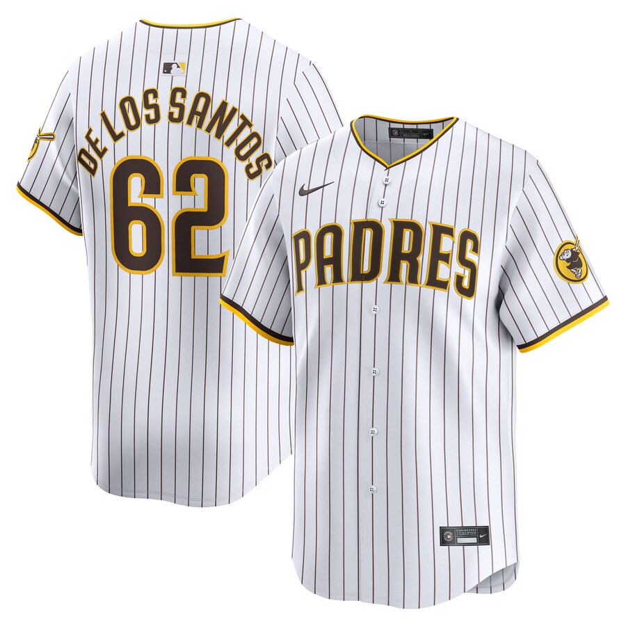 Men's San Diego Padres Enyel De Los Santos Nike White Home Limited Player Jersey - Jersey