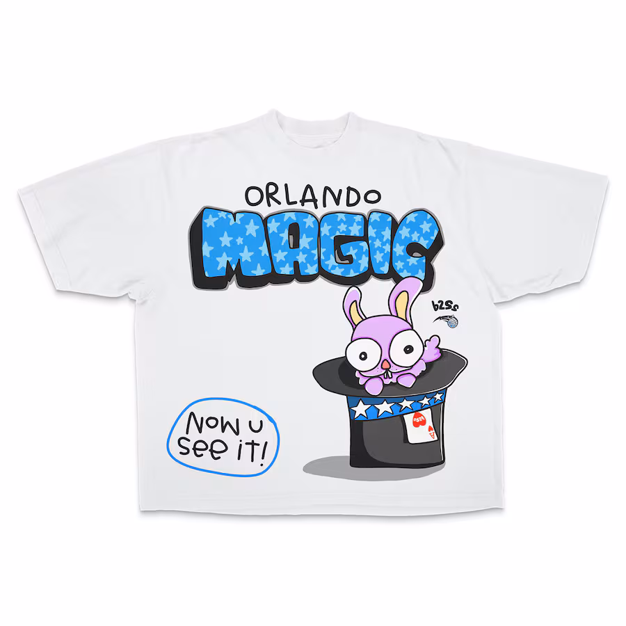 Unisex Orlando Magic  Cream Magic Trick Premium Vintage Boxy T-Shirt - Jersey