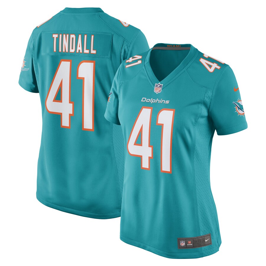 Women's Miami Dolphins Channing Tindall Nike Aqua Game Player Jersey - Jersey