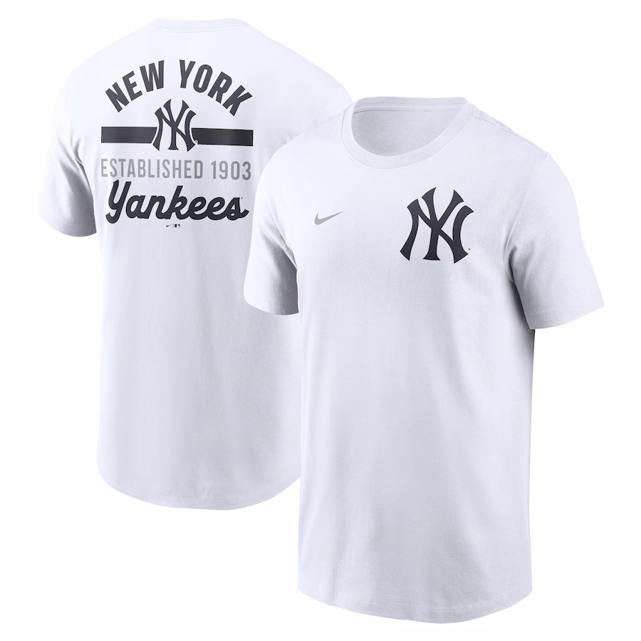 Men's New York Yankees Nike White 2-Hit T-Shirt - Jersey