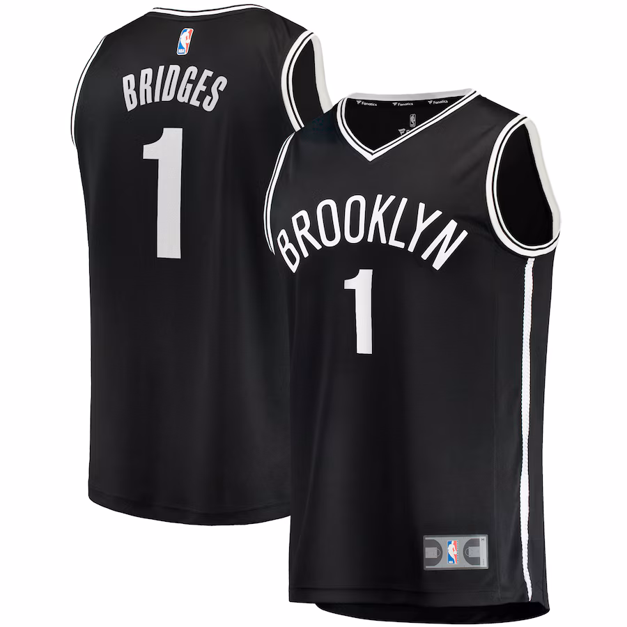 Men's Brooklyn Nets Mikal Bridges Fanatics Black Big & Tall Fast Break Player Jersey - Icon Edition - Jersey