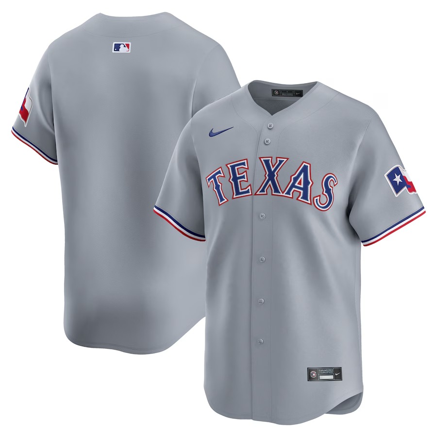 Men's Texas Rangers Nike Gray Road Limited Jersey - Jersey