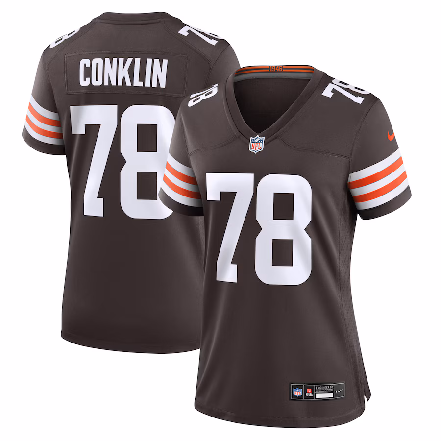 Women's Cleveland Browns Jack Conklin Nike Brown Game Jersey - Jersey