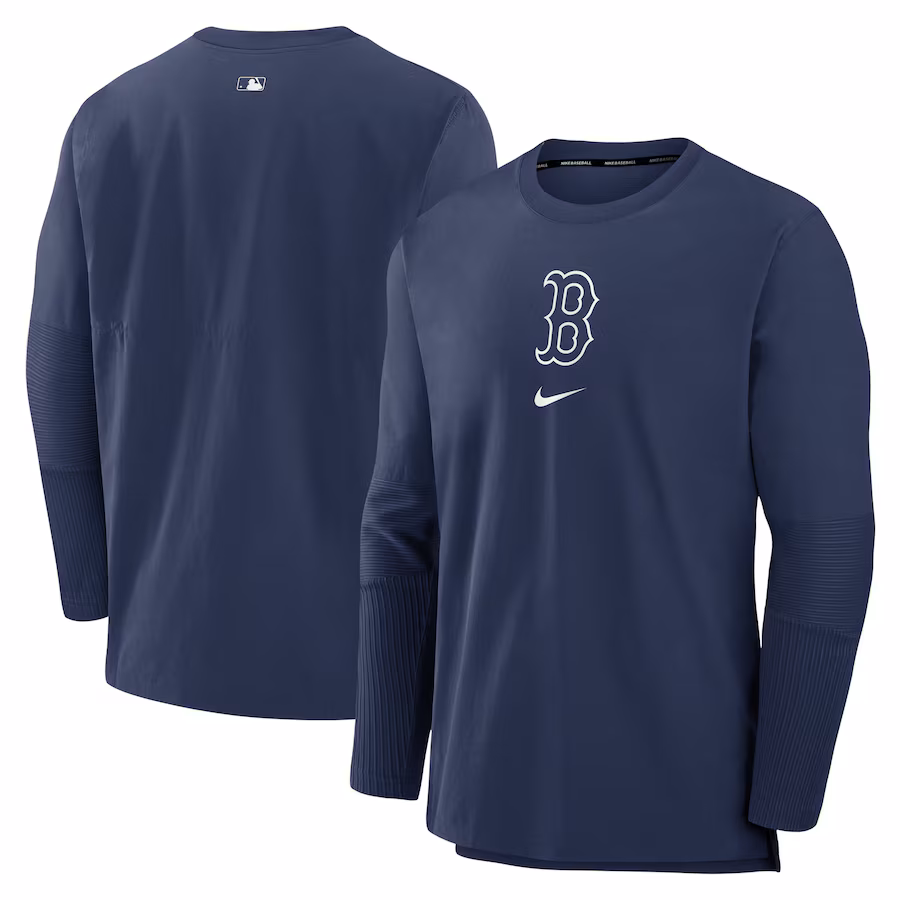 Men's Boston Red Sox Nike Navy Authentic Collection Player Performance Pullover Sweatshirt - Jersey