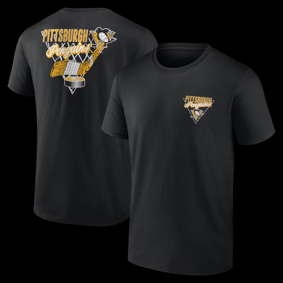 Men's Pittsburgh Penguins Black Net Slap T-Shirt - Jersey