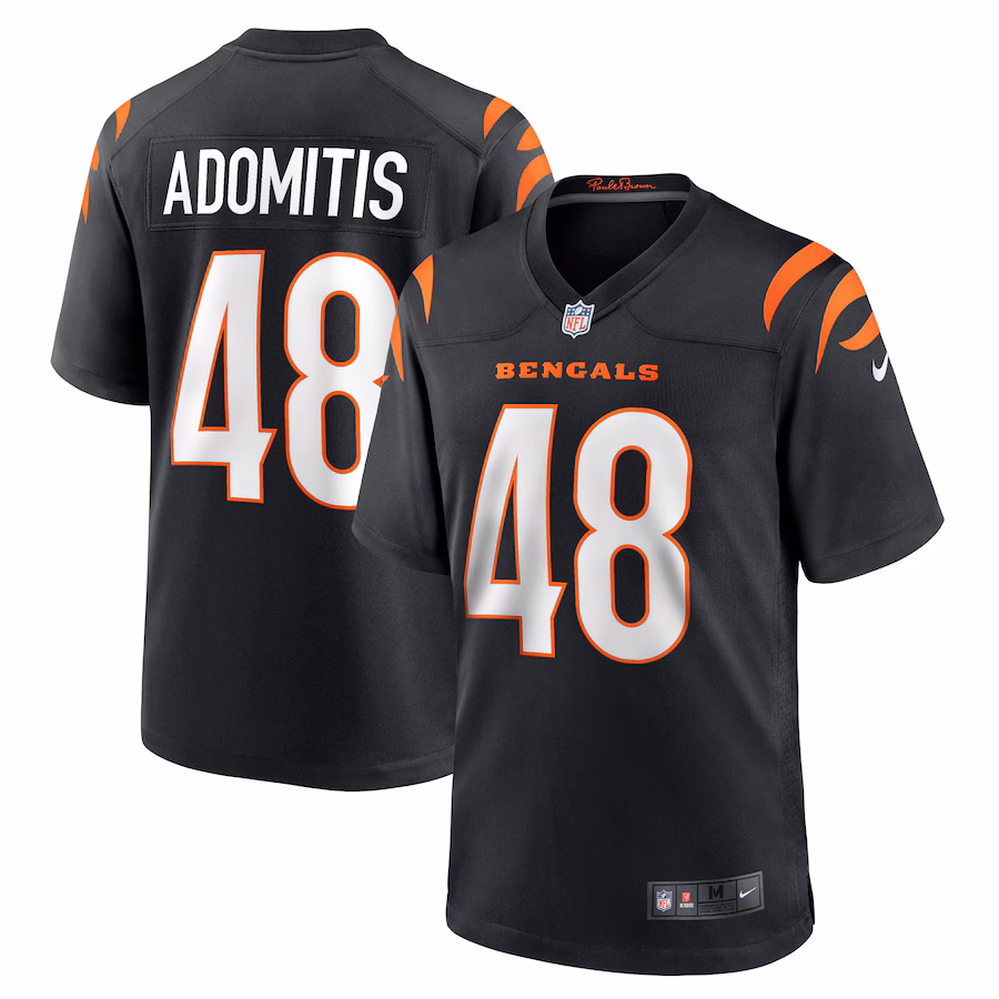 Men's Cincinnati Bengals Cal Adomitis Nike Black Game Player Jersey - Jersey