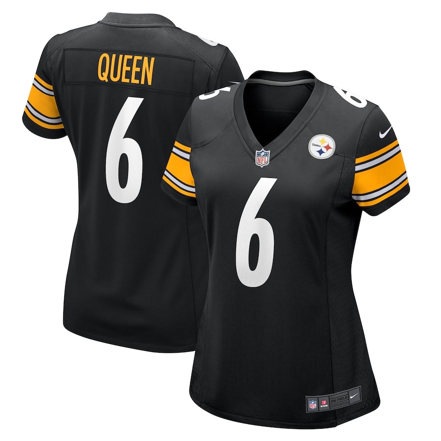 Women's Pittsburgh Steelers Patrick Queen Nike Black Game Player Jersey - Jersey