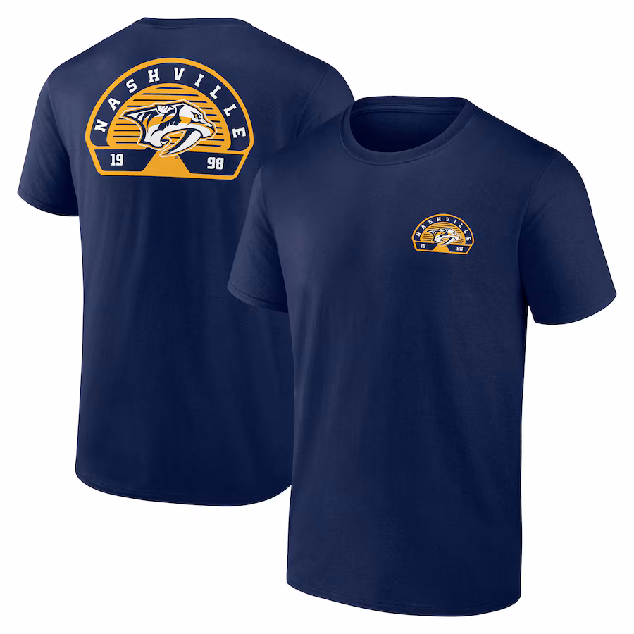 Men's Nashville Predators Fanatics Navy Valor T-Shirt - Jersey