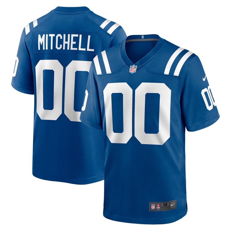 Men's Indianapolis Colts Adonai Mitchell Nike Royal 2024 NFL Draft Player Game Jersey - Jersey