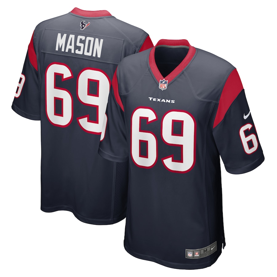 Men's Houston Texans Shaq Mason Nike Navy Game Player Jersey - Jersey