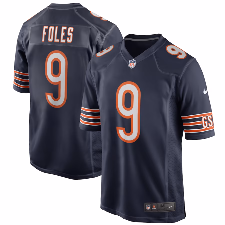 Men's Chicago Bears Nick Foles Nike Navy Game Player Jersey - Jersey