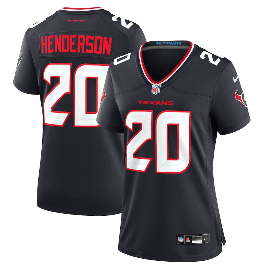 Women's Houston Texans C.J. Henderson Nike  Navy Team Game Jersey - Jersey