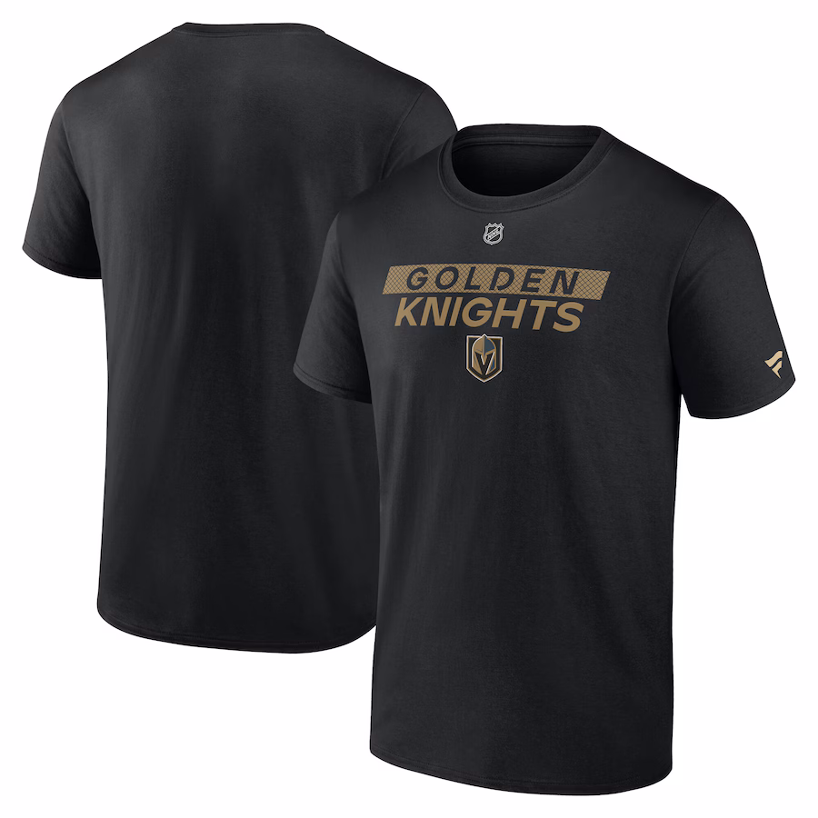 Men's Vegas Golden Knights Fanatics Black Authentic Pro Core Primary T-Shirt - Jersey