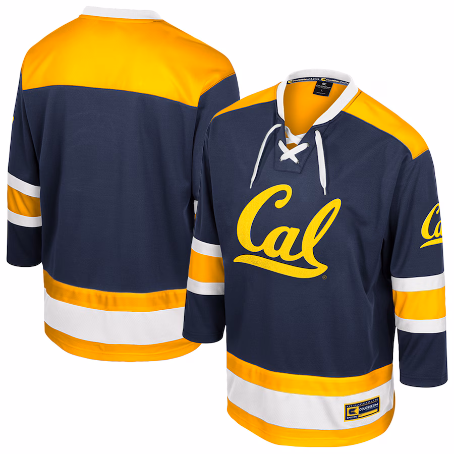Men's Colosseum  Navy Cal Bears Athletic Machine Fashion Hockey Jersey - Jersey