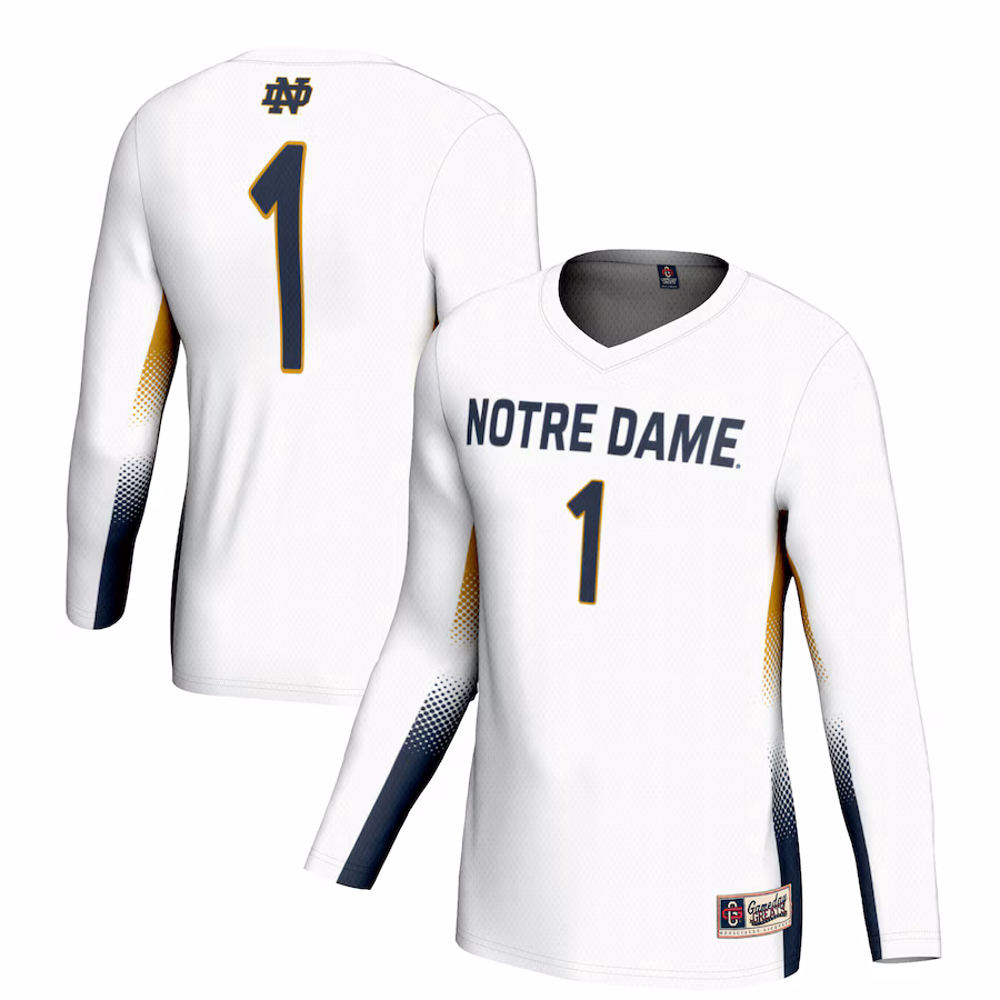 Unisex GameDay Greats #1 White Notre Dame Fighting Irish Lightweight Volleyball Jersey - Jersey