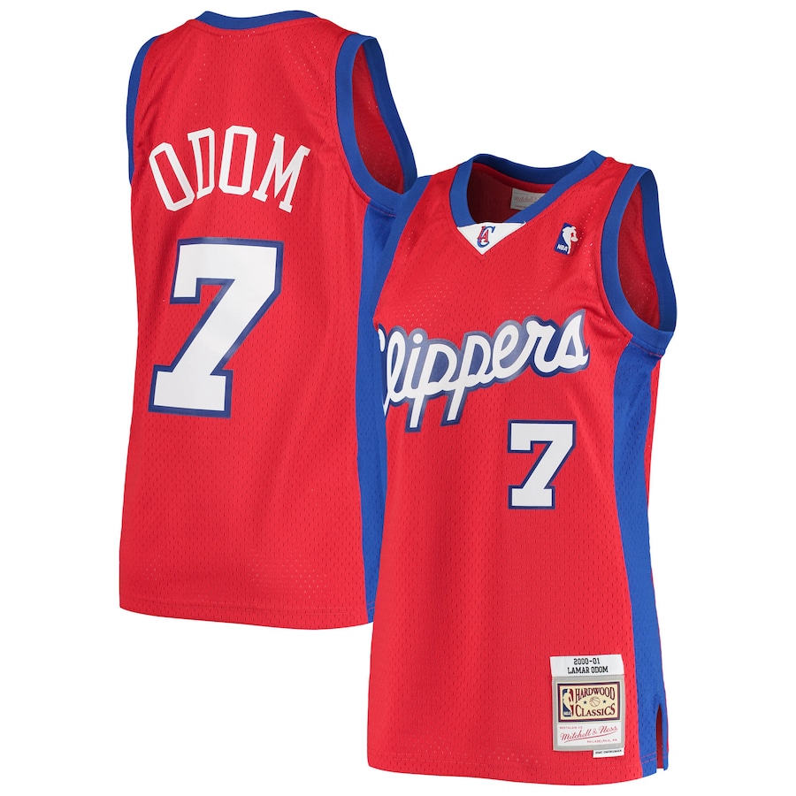 Men's LA Clippers Lamar Odom Mitchell & Ness Red 2000/01 Hardwood Classics Swingman Jersey - Jersey