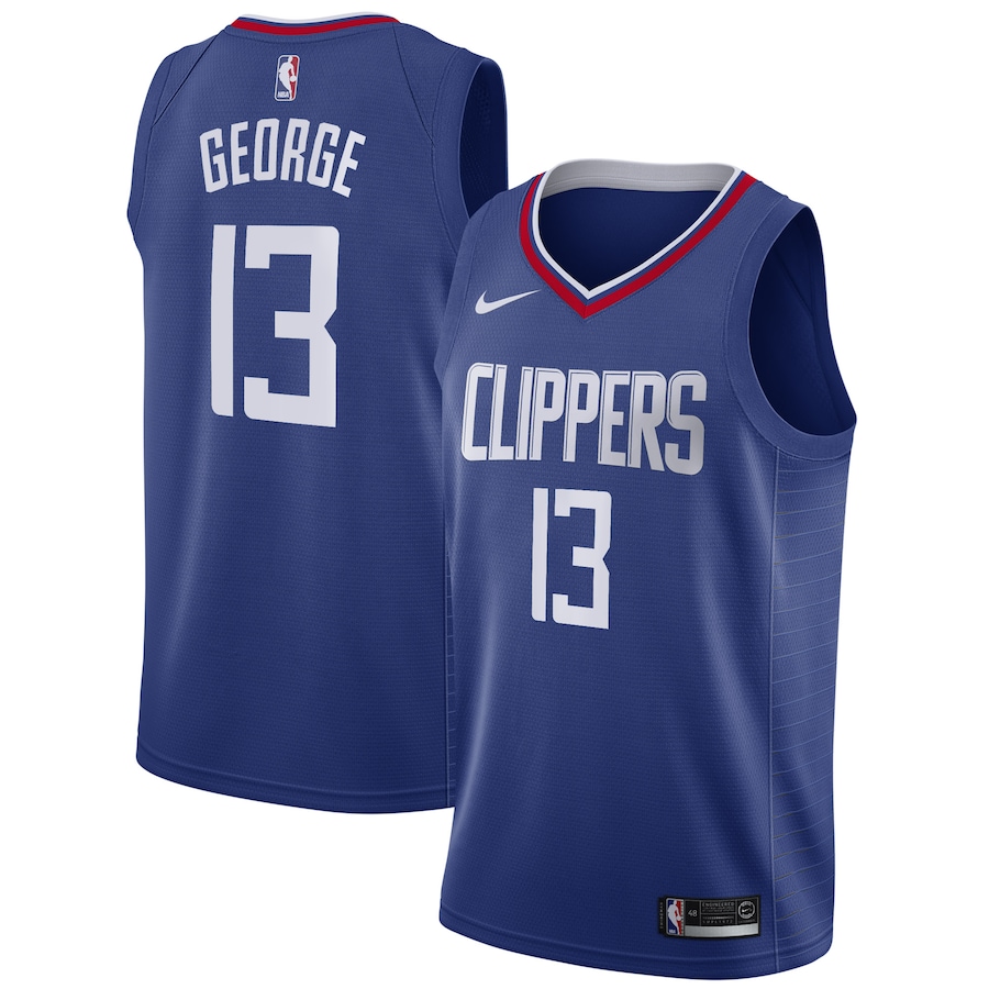 Men's LA Clippers Paul George Nike Blue 2019/20 Swingman Jersey - Icon Edition - Jersey