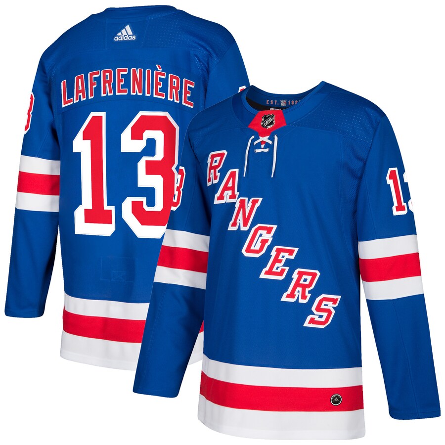 Men's New York Rangers Alexis Lafreniere adidas Blue Home Authentic Player Jersey - Jersey